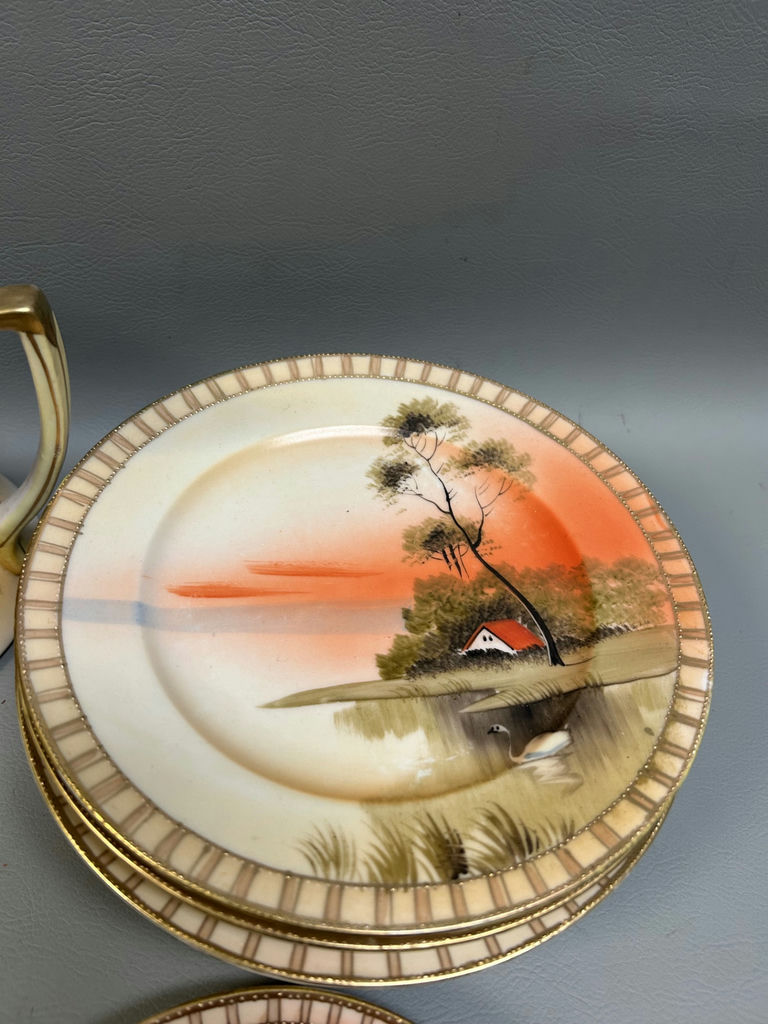 Vintage Nippon Hand Painted Tea Set  - image 3 of 9