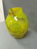 Hand Blown Art Glass Yellow Vase Swirl Pattern - thumbnail 6 of 6