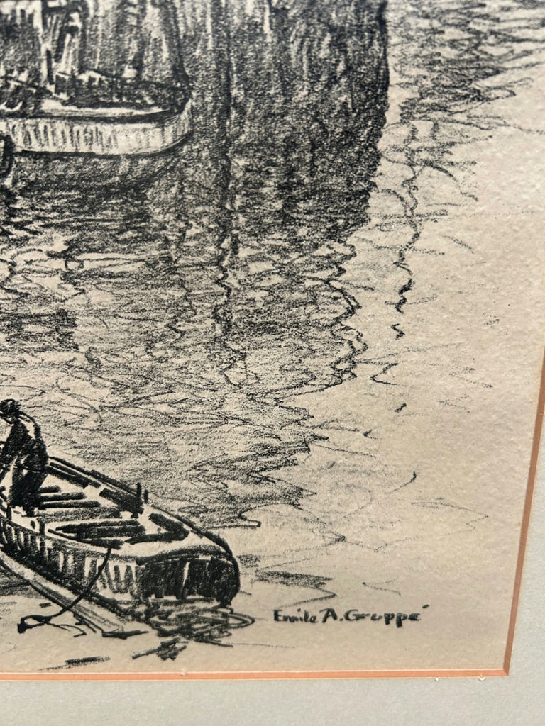 Emile A. Gruppe Charcoal Lithograph  - image 3 of 5