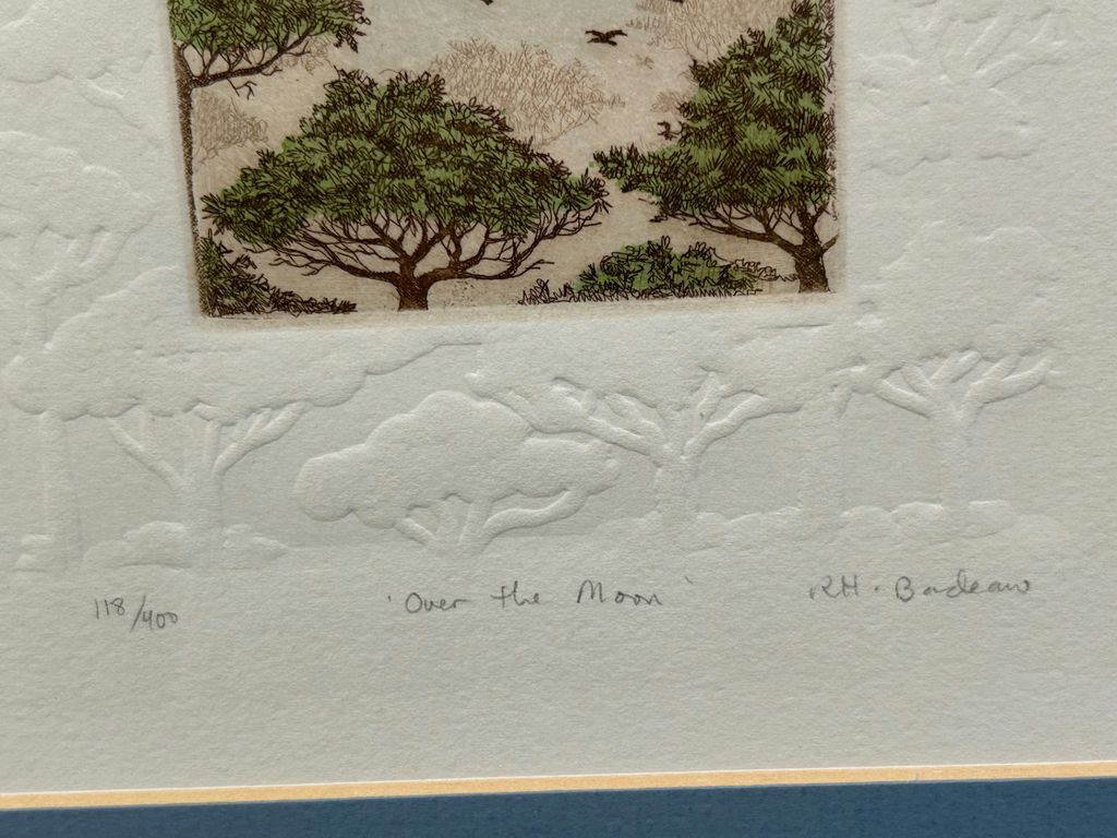 Rachel Badeau's "Over The Moon" etching, artist-signed and numbered 118/400 - image 2 of 6