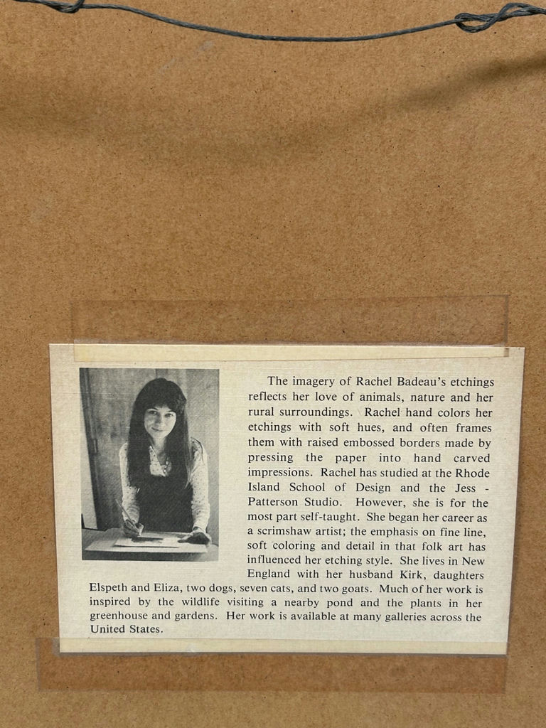Rachel Badeau's "Over The Moon" etching, artist-signed and numbered 118/400 - image 6 of 6