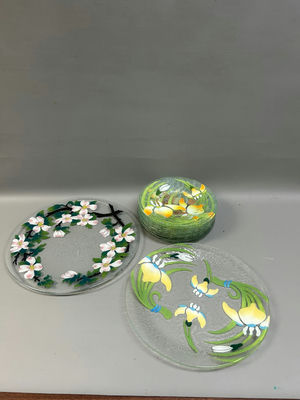 Vintage Signed Sydenstricker Fused Glass Plates  - Image 1 of 6