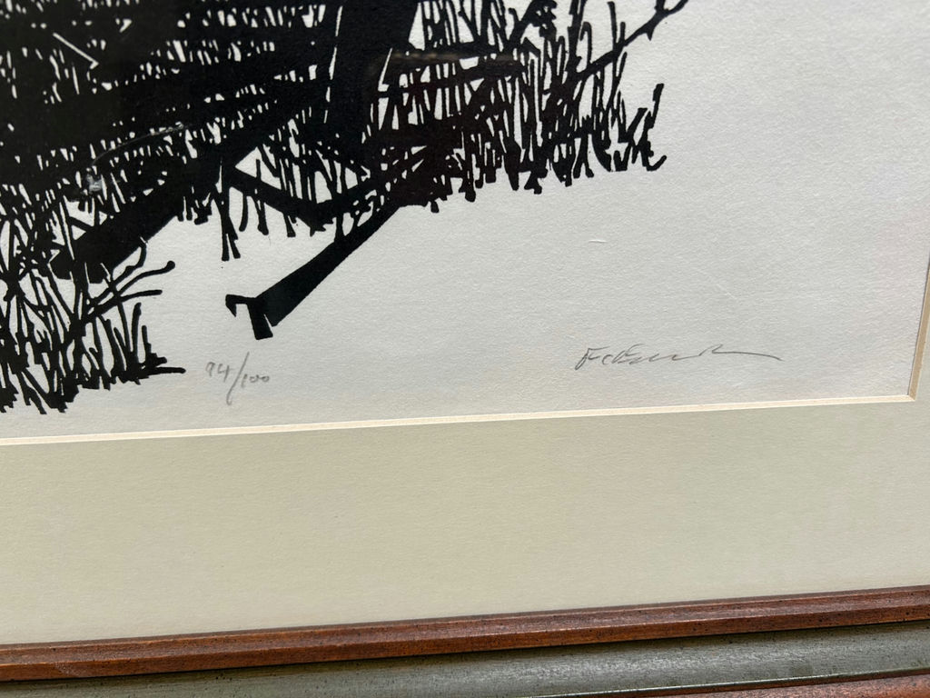 Frank C. Eckmair Woodcut Landscape Signed and Numbered - image 3 of 5