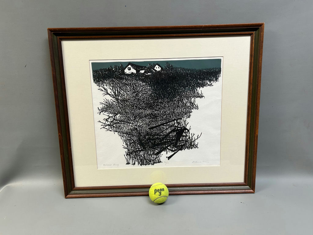Frank C. Eckmair Woodcut Landscape Signed and Numbered - image 2 of 5