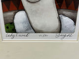Signed and Numbered Peter Barger Portrait of Lady Colored Etching  - thumbnail 3 of 5