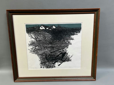 Frank C. Eckmair Woodcut Landscape Signed and Numbered - Image 1 of 5