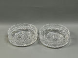 Vintage Solid Cut Crystal Glass Ashtrays - thumbnail 1 of 8