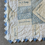 Blue and White Handmade Signature Quilt - thumbnail 9 of 12