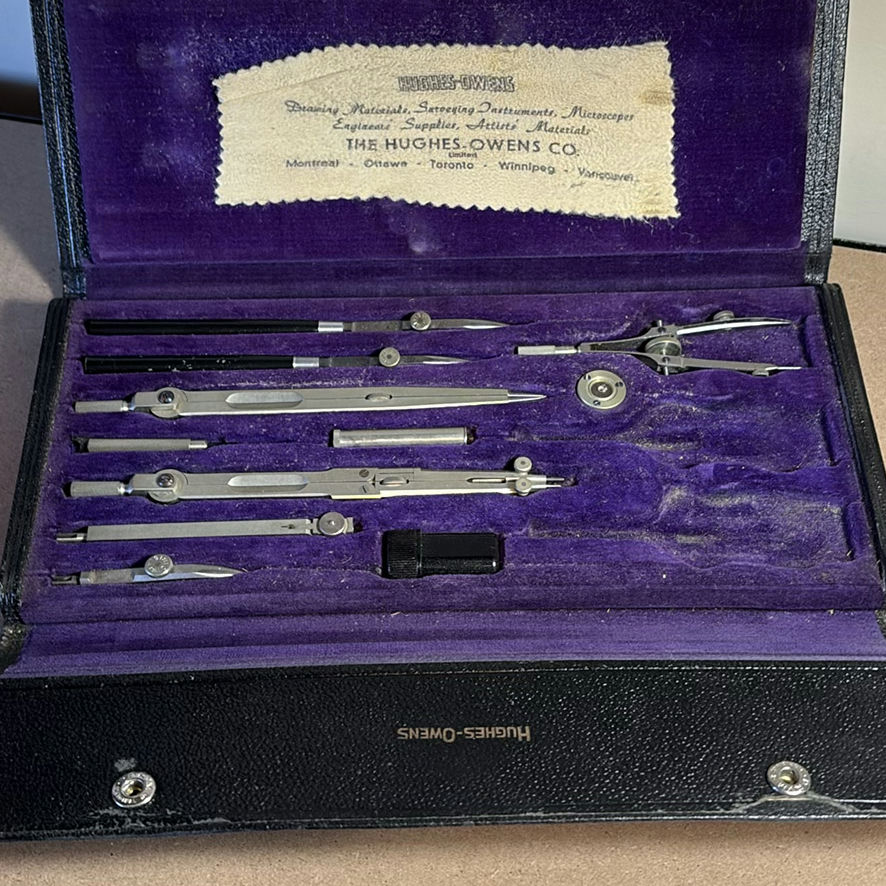 Vintage Measuring Tools, Magnifying Glass, Drafting Set, and Eagle Pencil Pointer - image 10 of 15