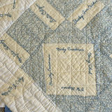 Blue and White Handmade Signature Quilt - thumbnail 6 of 12