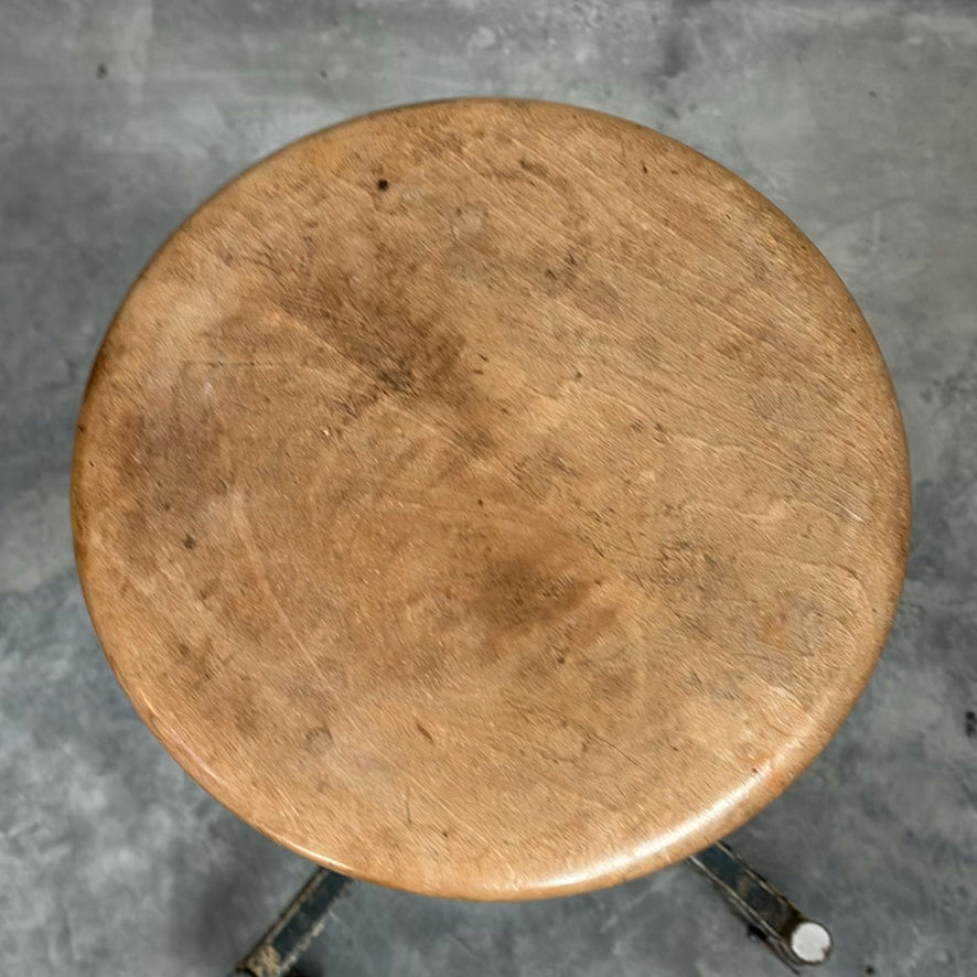 Vintage Industrial Rolling Stool - image 2 of 8