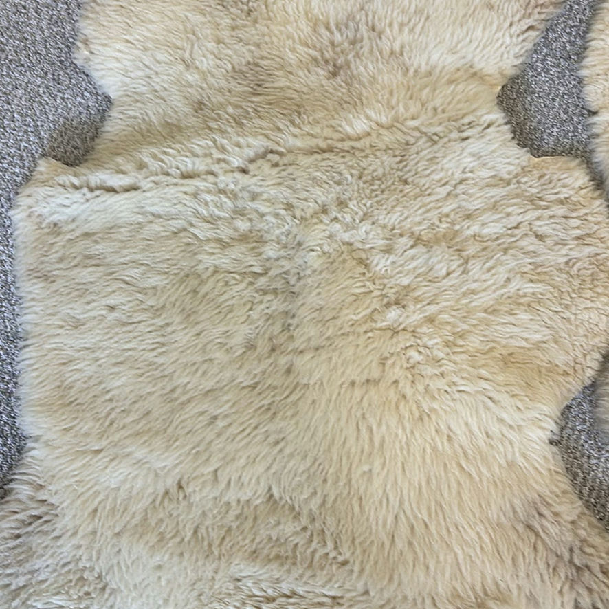 Pair of Natural Sheepskin Rugs - image 3 of 9