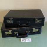 Two Black Combination Lock Briefcases - thumbnail 1 of 12