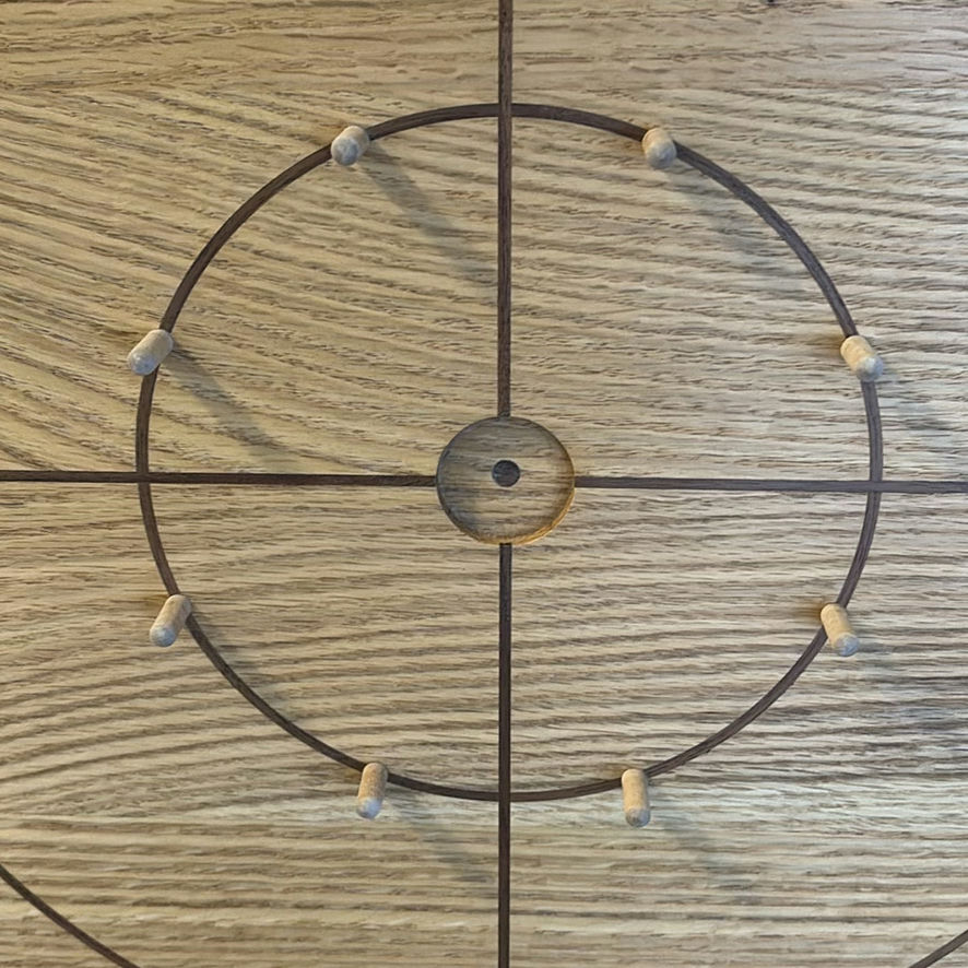 Handcrafted Wooden Crokinole Board Game Set - image 2 of 9