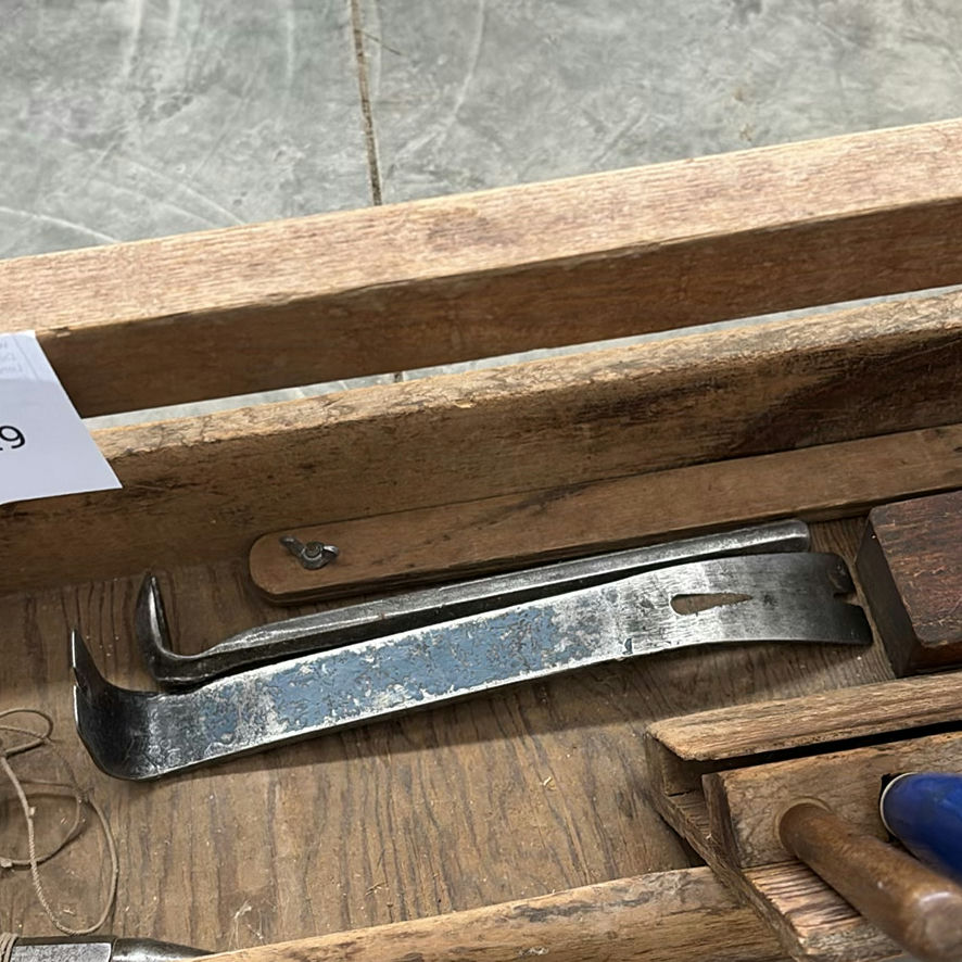 Wooden Tool Tote with Assorted Hand Tools - image 4 of 9