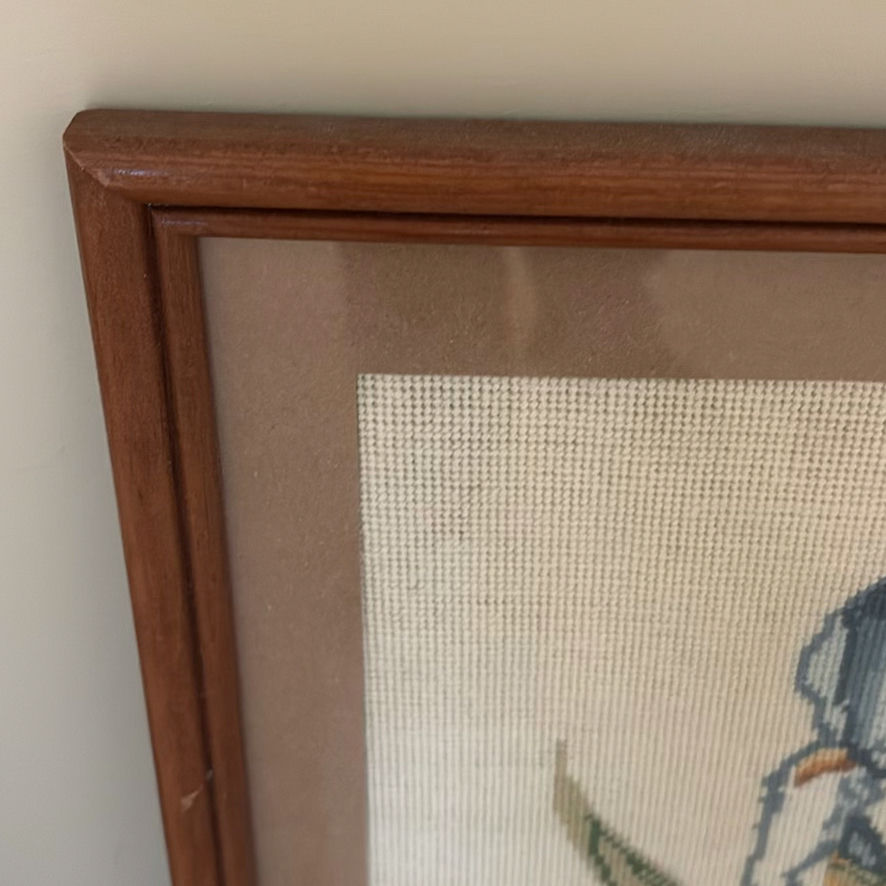 Three Framed Needlework Wall Art Pieces - image 10 of 14