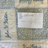 Blue and White Handmade Signature Quilt - thumbnail 12 of 12