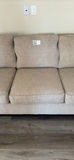 Beige Three-Seat Sofa with Accent Pillows - thumbnail 4 of 13