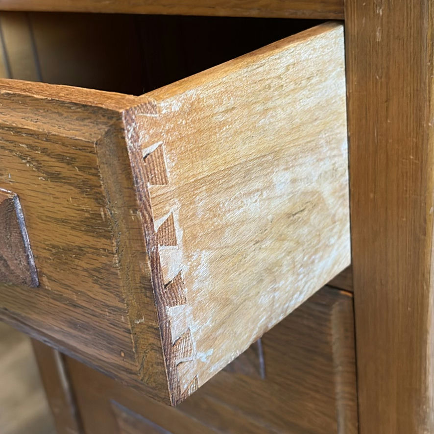 Antique Desk with Drawers and Pull-Out Side Shelves - image 12 of 16