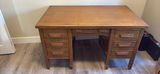 Antique Desk with Drawers and Pull-Out Side Shelves - thumbnail 8 of 16