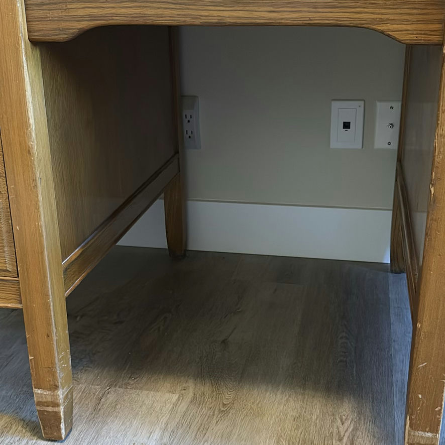 Antique Desk with Drawers and Pull-Out Side Shelves - image 16 of 16