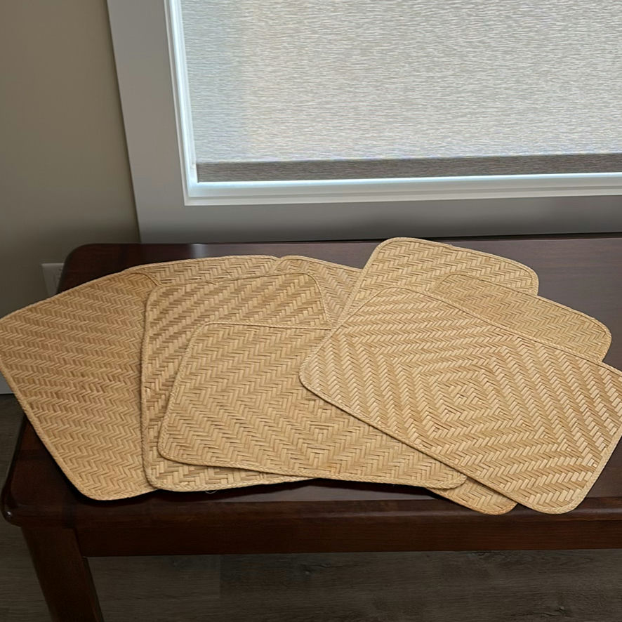 Woven Rattan Basket and Placemats - image 5 of 9