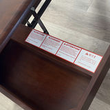 Dark Wood Lift-Top Coffee Table - thumbnail 8 of 10