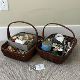 Sewing and Craft Supplies in Wicker Baskets - thumbnail 1 of 6