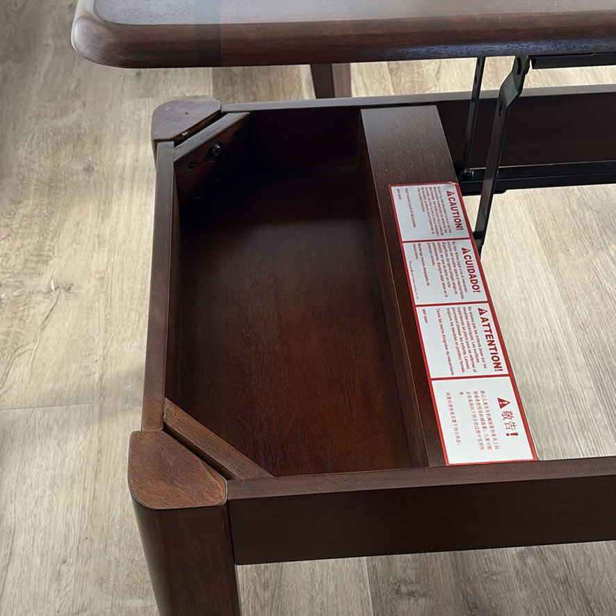 Dark Wood Lift-Top Coffee Table - image 7 of 10