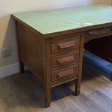 Antique Desk with Drawers and Pull-Out Side Shelves - thumbnail 2 of 16