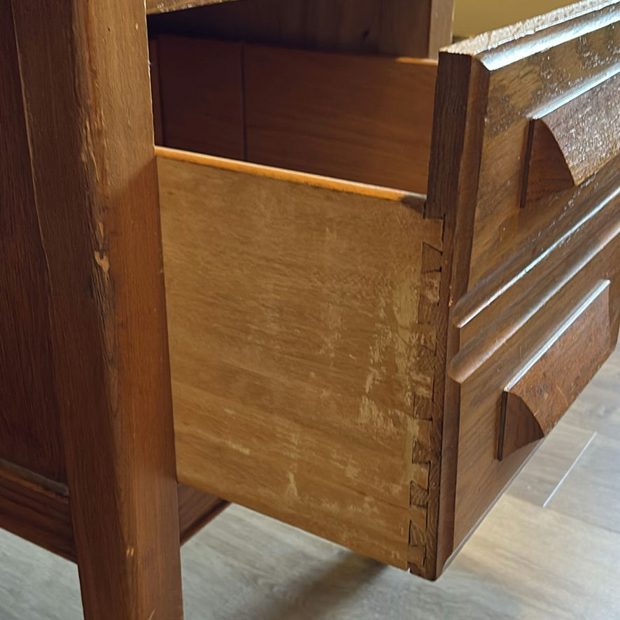 Antique Desk with Drawers and Pull-Out Side Shelves - image 13 of 16