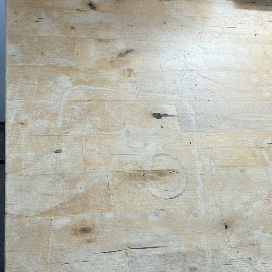 Wood Workbench with Bench Vise and Lumber - image 8 of 9