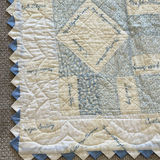 Blue and White Handmade Signature Quilt - thumbnail 7 of 12