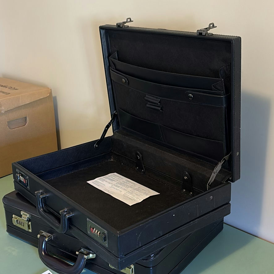 Two Black Combination Lock Briefcases - image 5 of 12