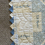 Blue and White Handmade Signature Quilt - thumbnail 8 of 12