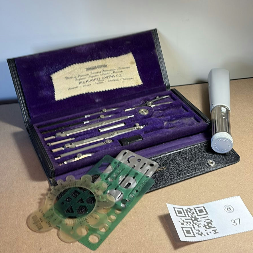 Vintage Measuring Tools, Magnifying Glass, Drafting Set, and Eagle Pencil Pointer - image 8 of 15