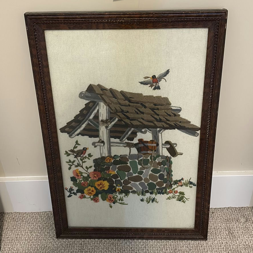 Three Framed Needlework Wall Art Pieces - image 4 of 14