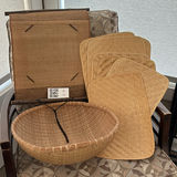 Woven Rattan Basket and Placemats - thumbnail 1 of 9