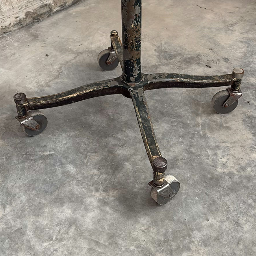 Vintage Industrial Rolling Stool - image 3 of 8