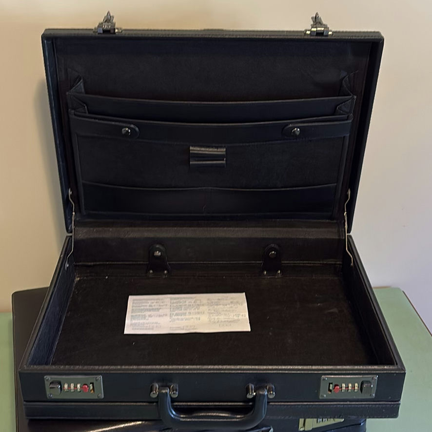 Two Black Combination Lock Briefcases - image 3 of 12