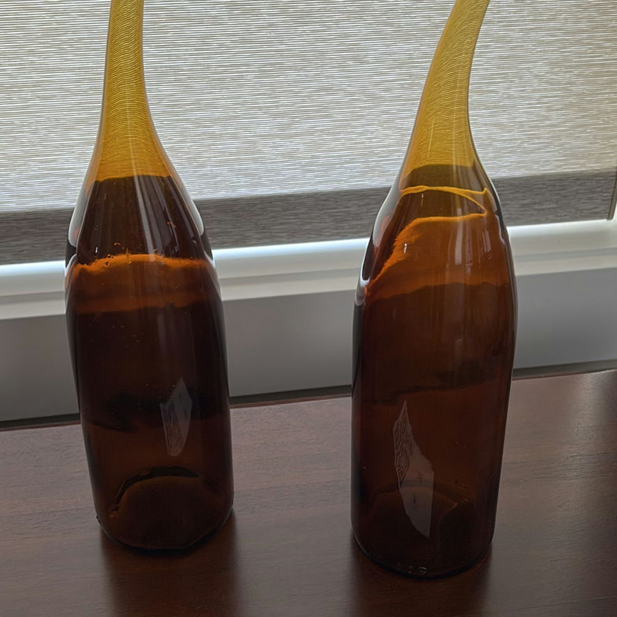 Pair of Handblown Swan Bottle Sculptures - image 6 of 10