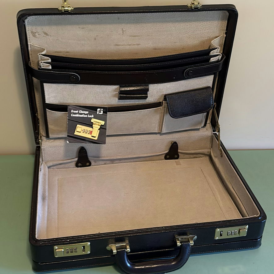 Two Black Combination Lock Briefcases - image 9 of 12