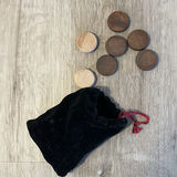 Handcrafted Wooden Crokinole Game Board with Discs and Storage Bag - thumbnail 2 of 8