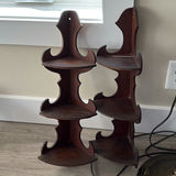 Floor Lamp, Two Small Wooden Stools, and Corner Shelves - thumbnail 4 of 12
