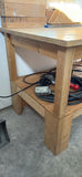 Wood Workbench with Bench Vise and Lumber - thumbnail 5 of 9