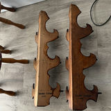 Floor Lamp, Two Small Wooden Stools, and Corner Shelves - thumbnail 6 of 12