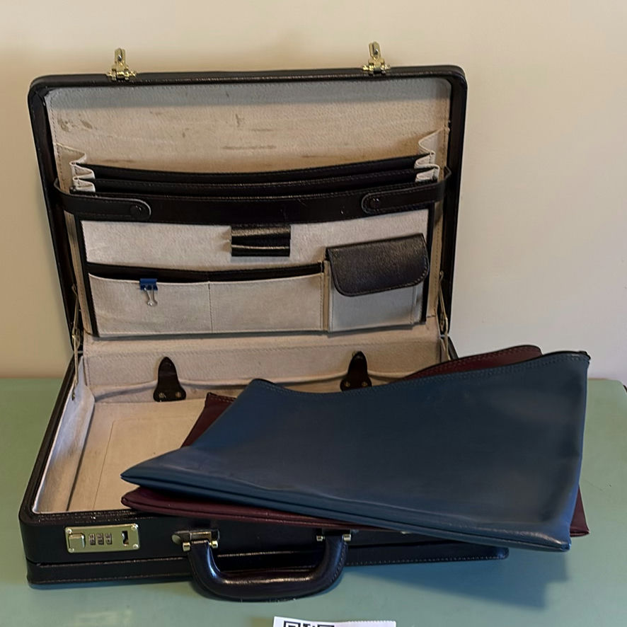 Two Black Combination Lock Briefcases - image 11 of 12