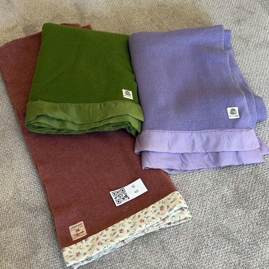 Three Vintage Wool Blankets - image 5 of 8