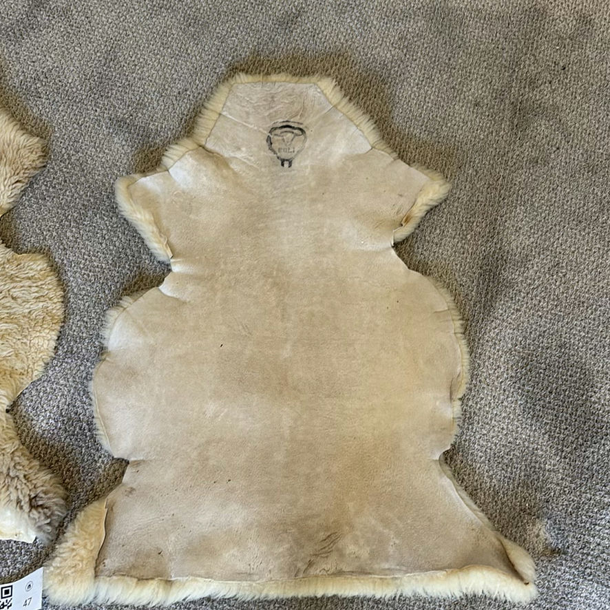 Pair of Natural Sheepskin Rugs - image 5 of 9