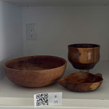 Wooden Bowls and Leaf-Shaped Dish - thumbnail 1 of 10